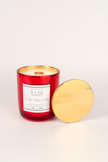 Holiday Collection - Luxury 8 oz. Candle Jar with Crackling Wood Wick