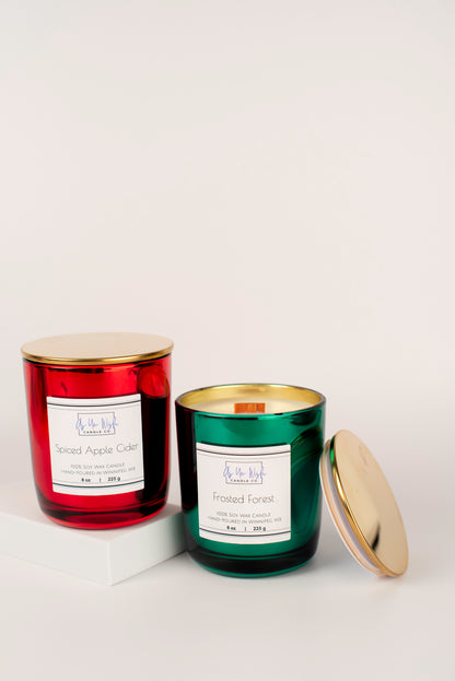Holiday Collection - Luxury 8 oz. Candle Jar with Crackling Wood Wick
