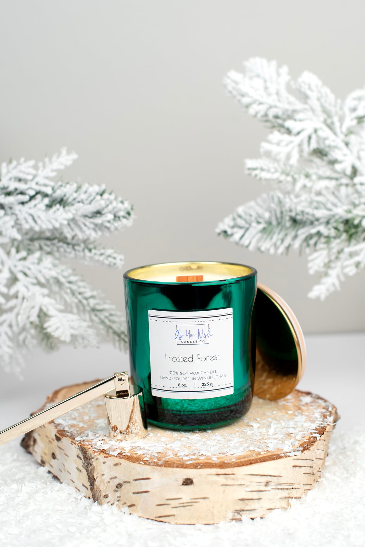 Holiday Collection - Luxury 8 oz. Candle Jar with Crackling Wood Wick